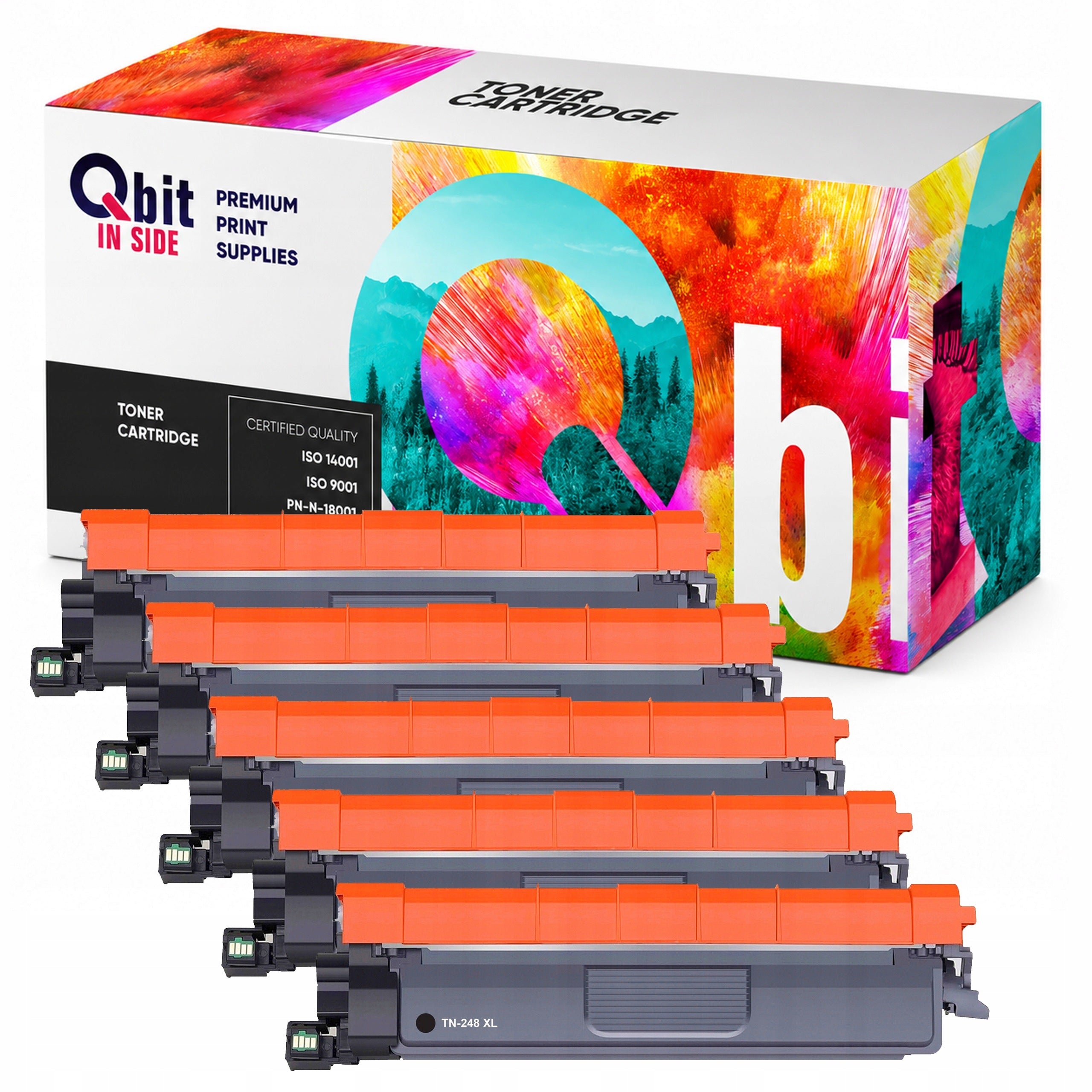 5x XL Toner TN-248 for Brother DCP-L3560CDW L3520CDW HL-L3220CW MFC-L3740CDW
