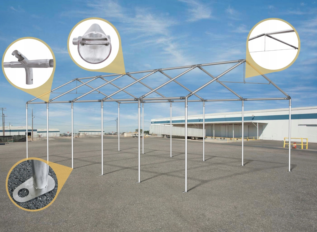 5x8 2-2,91m Garden Party Commercial Tent - VARIOUS COLORS Length 8 m