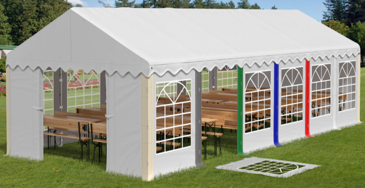 5x8 2-2,91m Garden Party Commercial Tent - VARIOUS COLORS Number of side walls 8 walls