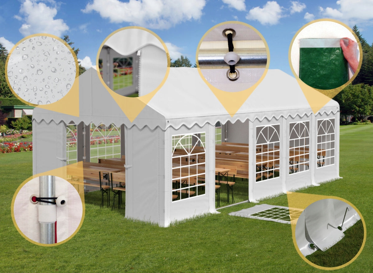 5x8 2-2,91m Garden Party Commercial Tent - VARIOUS COLORS Packaging status original