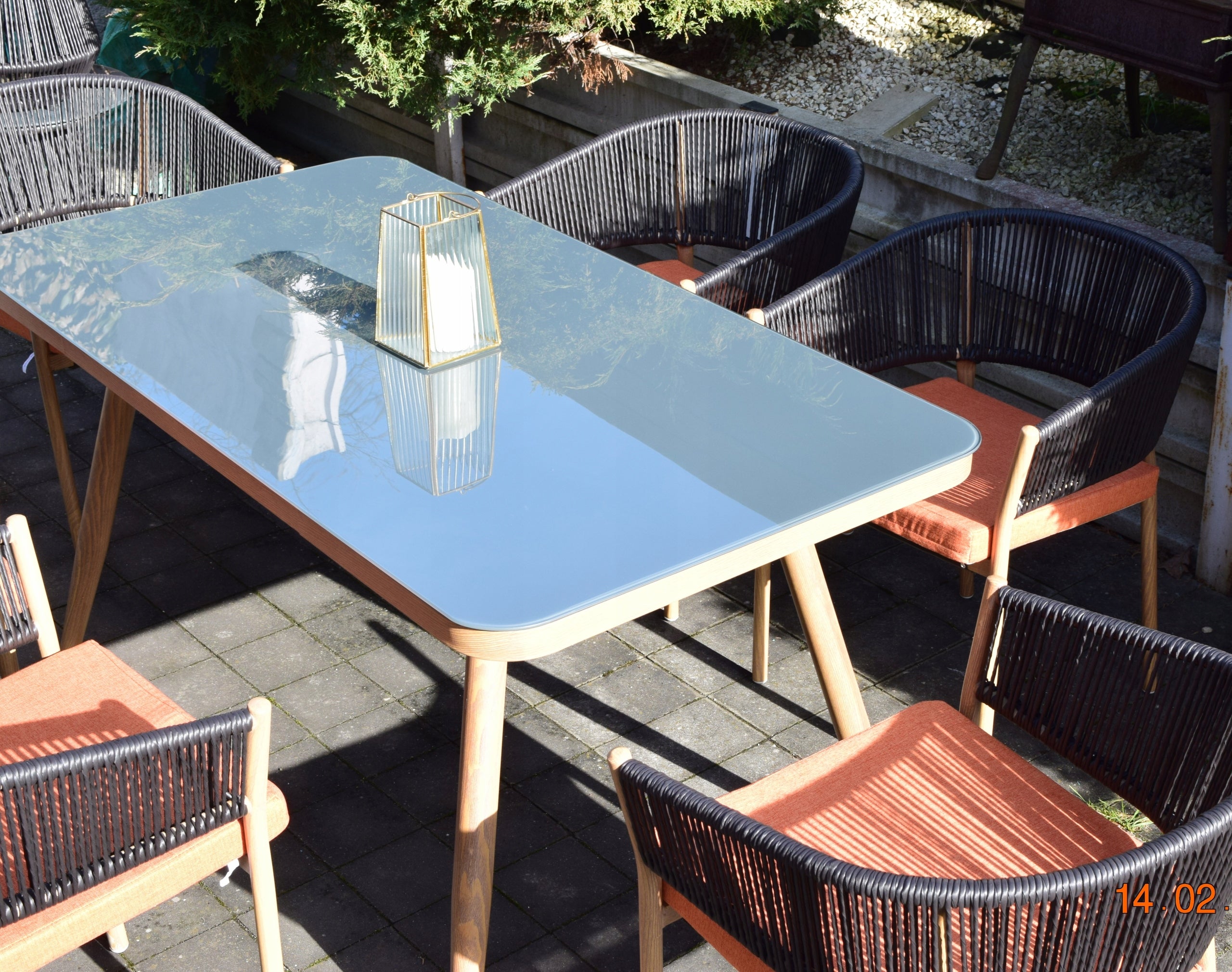 6+1 technoratan garden set dinner chair table Main material metal