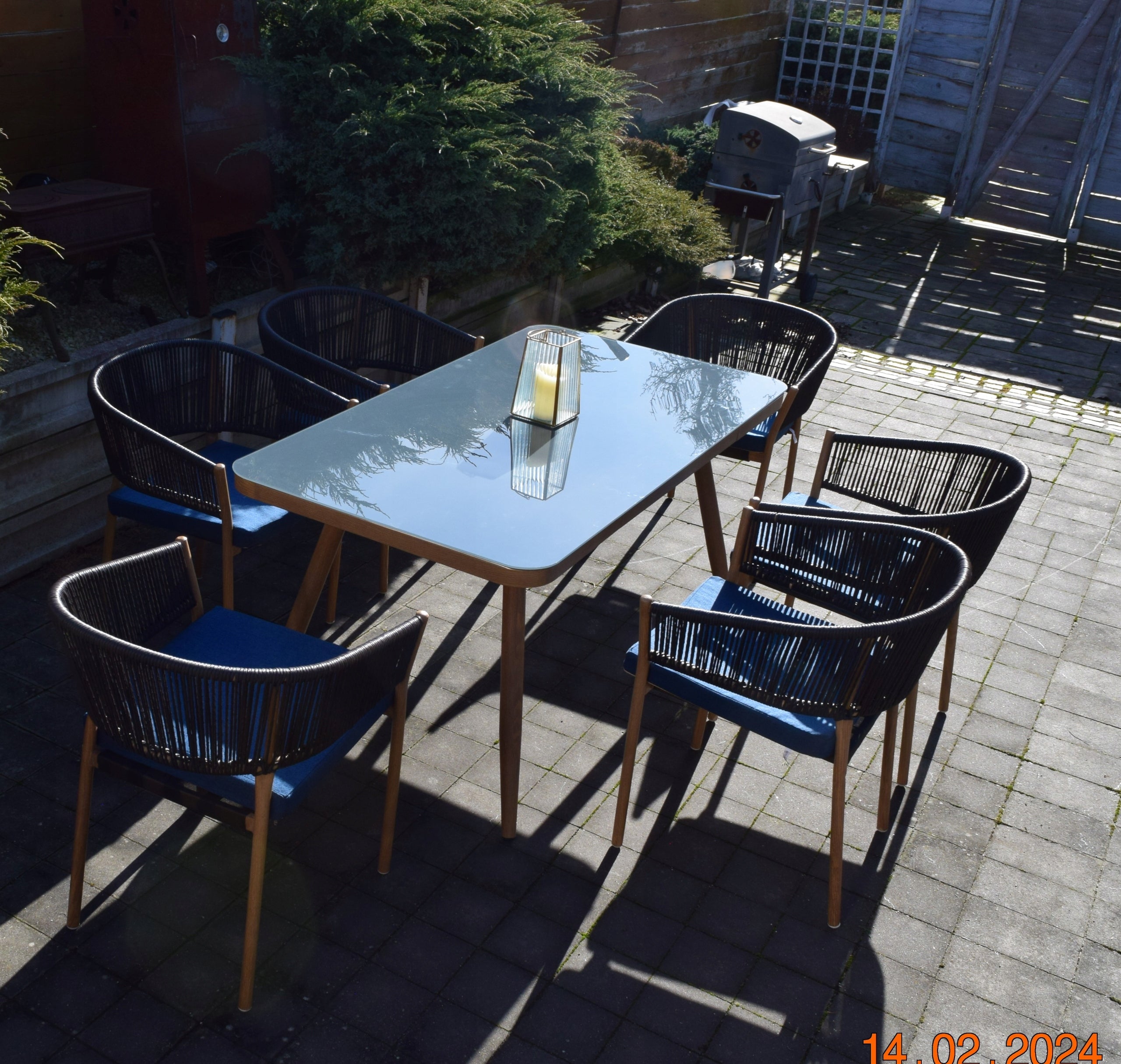 6+1 technoratan garden set dinner chair table Manufacturer no brand