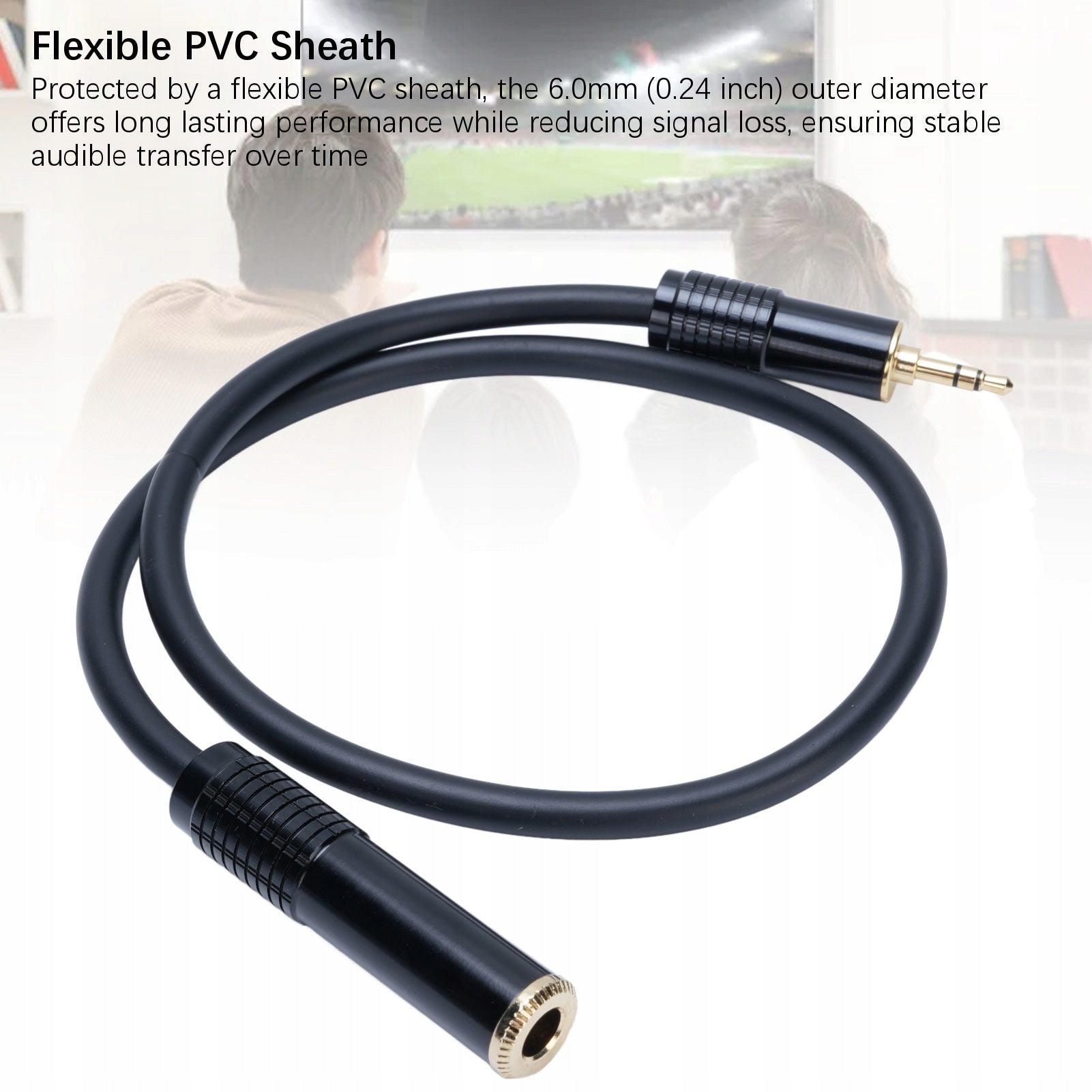 6,35 mm female to 3,5 mm male stereo sound cable K4 cable