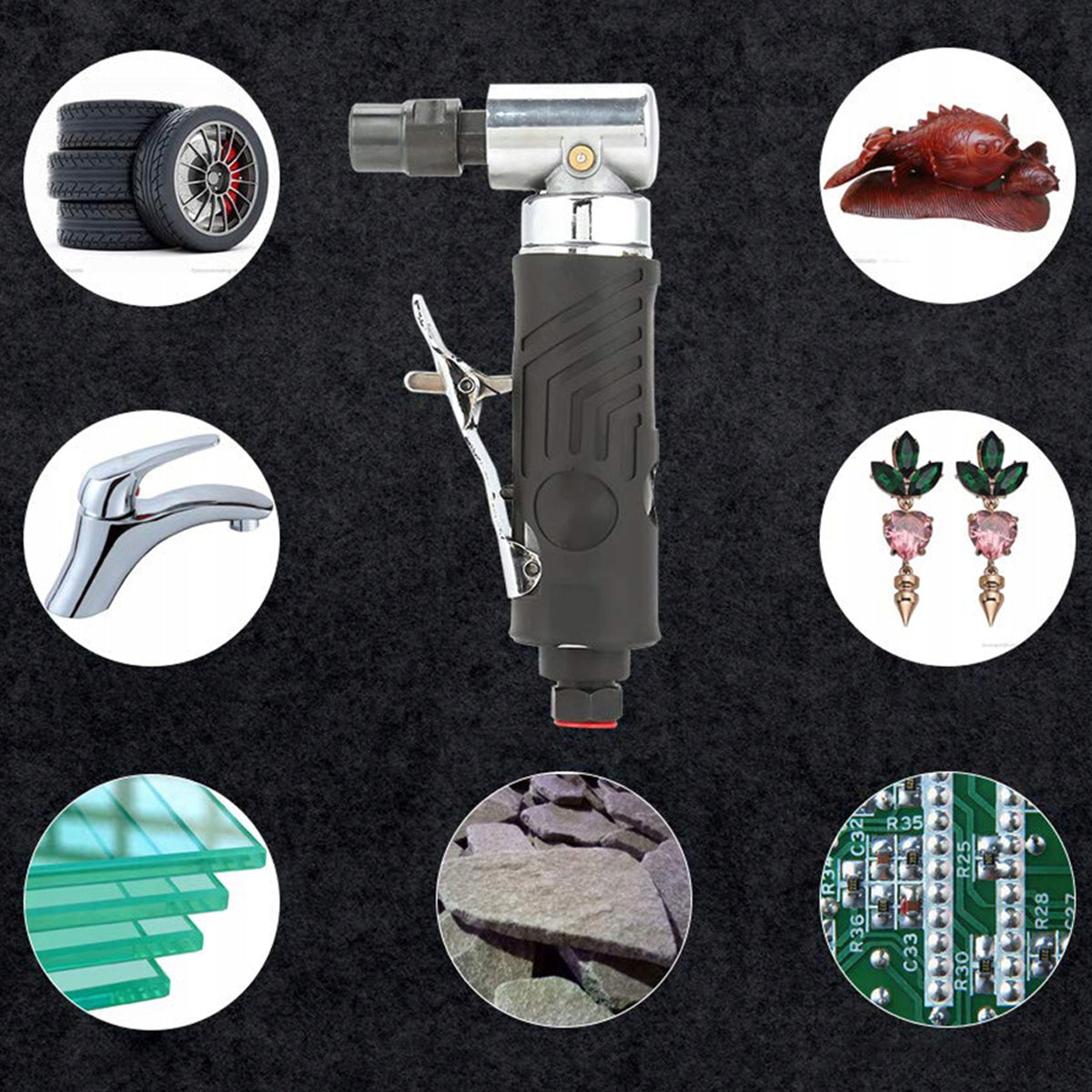 6.35MM PNEUMATIC ANGLE GRINDER FOR MILLING POLISHING GRINDING Manufacturer code L09977