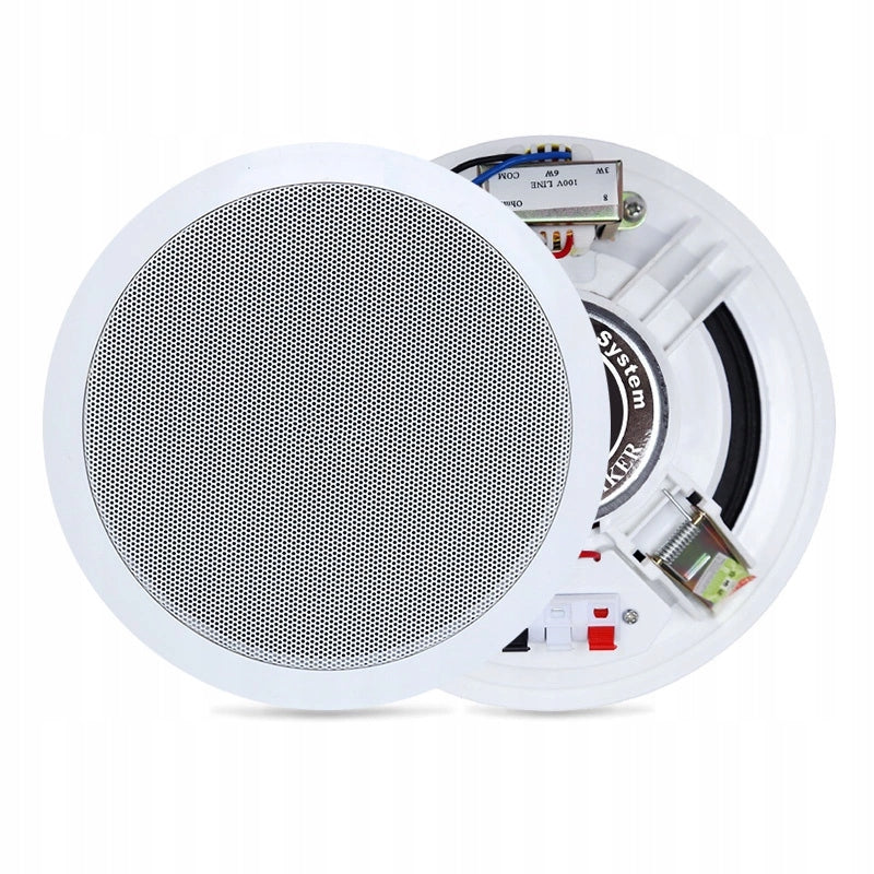 6'' 5-10W/100V Ceiling Speaker 1pcs for Bar Office Kitchen Living Room Audioport