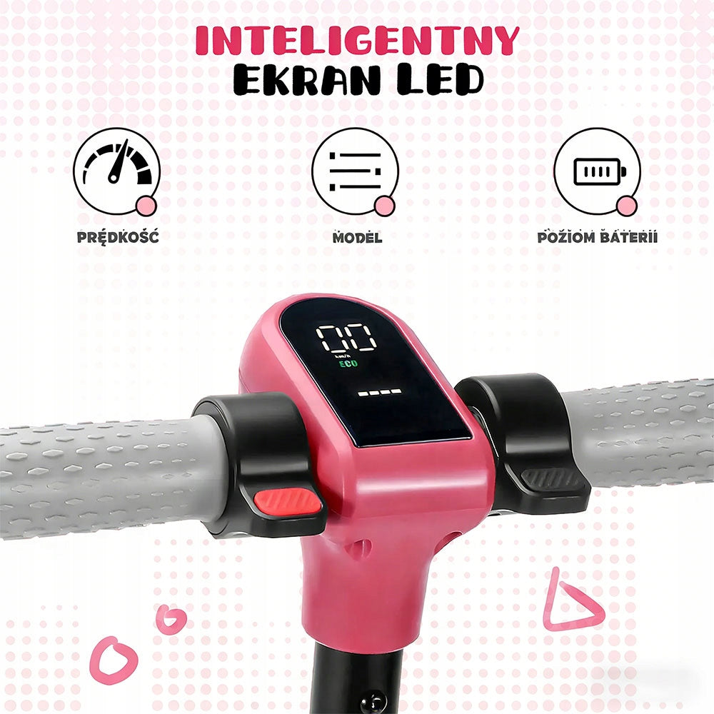 6,5" hulajnoga elektryczna dla dzieci z Bluetooth Prezenty świąteczne Color pink