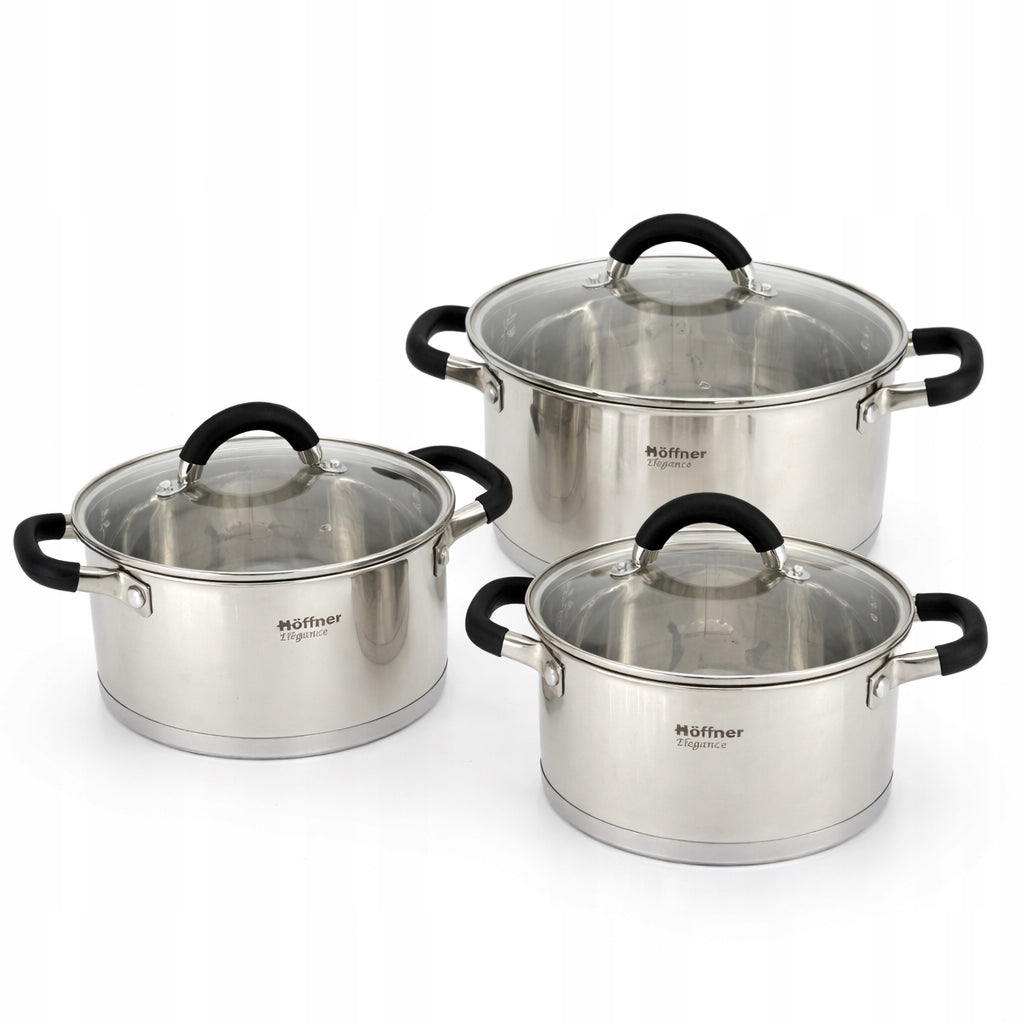 6 EL. STAINLESS STEEL POT SET INDUCTION GAS HOFFNER Manufacturer code 7853