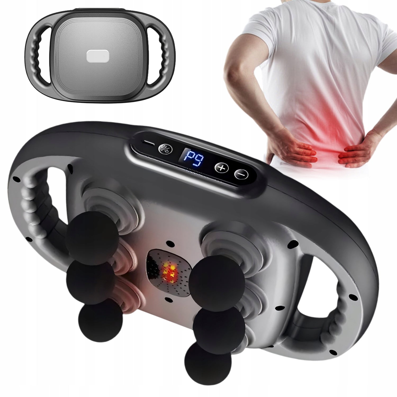 6 Head Massager BACK MASSAGE GUN BODY FEET Led