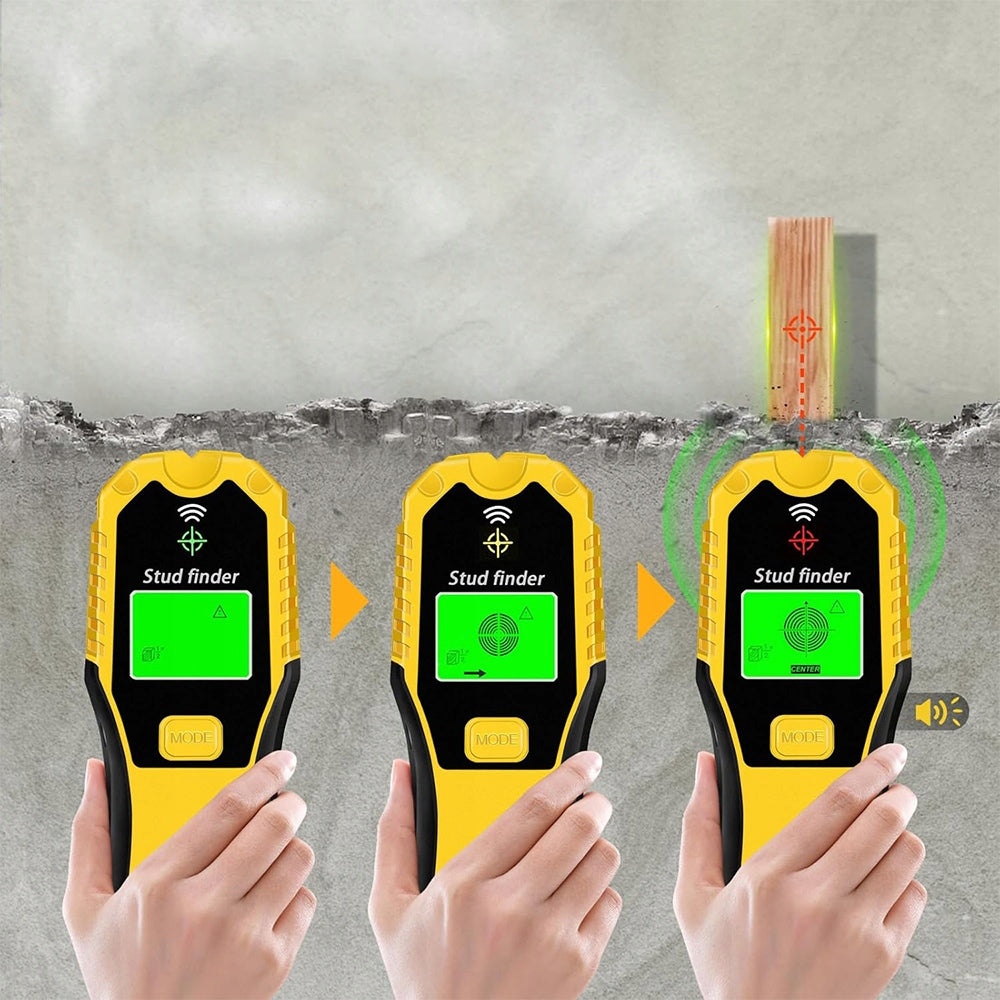 6-IN-1 CABLE DETECTOR AND METAL SCANNER WITH LCD DISPLAY FOR PIPES AND CEILINGS Batteries included yes