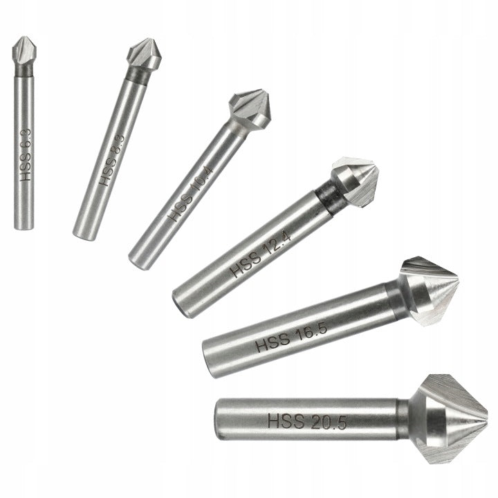 6 PCS PRECISION PROFESSIONAL CONICAL BEVEL DREDGE FOR METAL Brand no brand