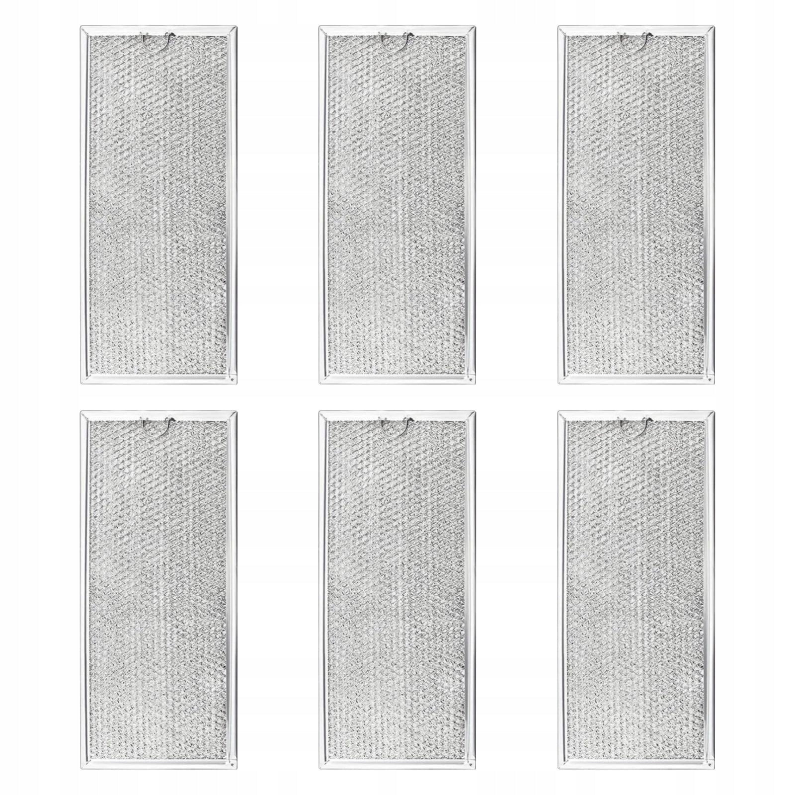 6 Pieces Microwave Oven Filter Replacement Aluminum Mesh Screen Replacement Packaging status original