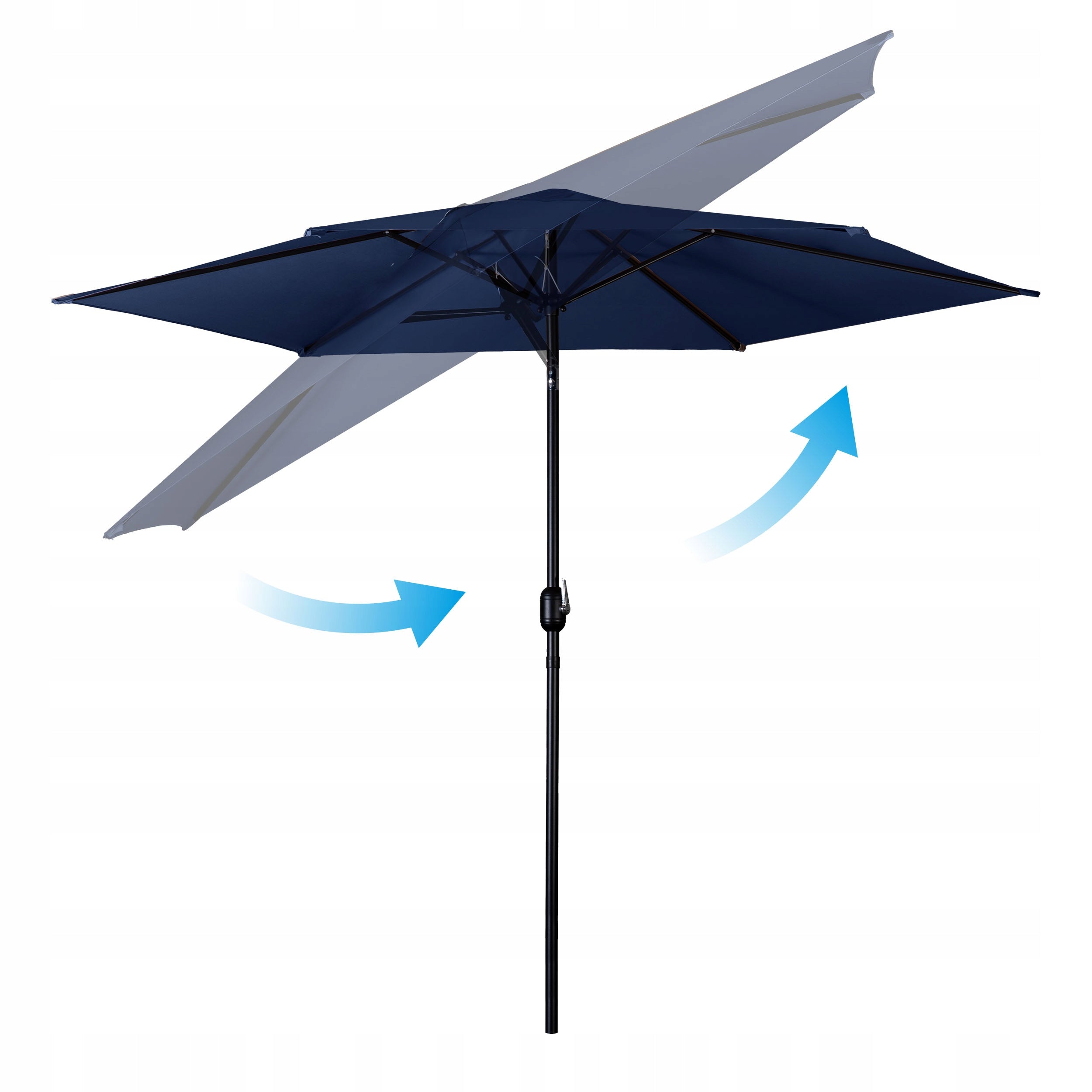 6 Segment Folding Garden Umbrella 300 cm with Cover Plonos PL-884 Manufacturer Plonos