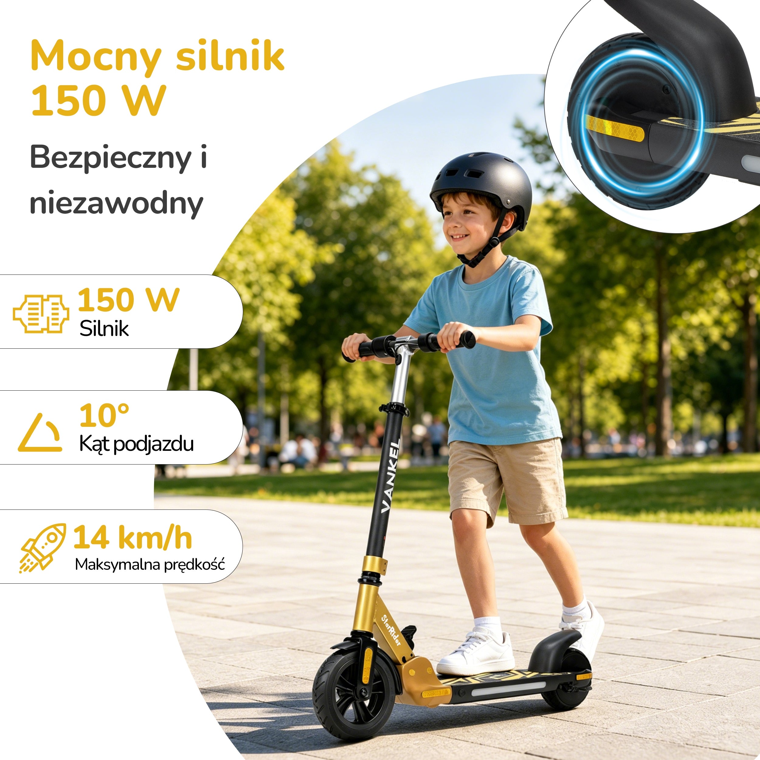 6" Składany Hulajnoga elektryczna dla dzieci 150W 14KM/H 5KM 66WH Brand no brand