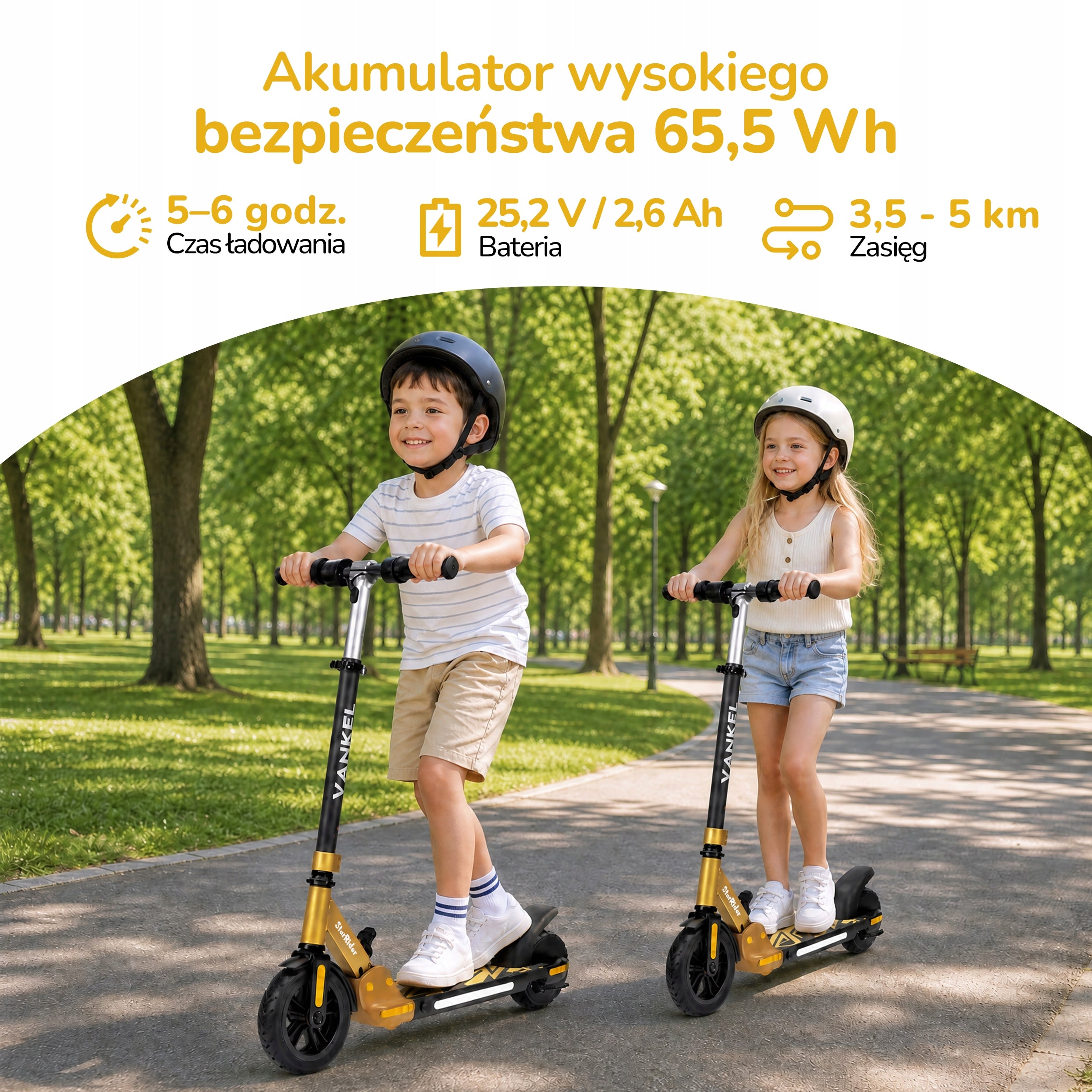 6" Składany Hulajnoga elektryczna dla dzieci 150W 14KM/H 5KM 66WH Model ZSF