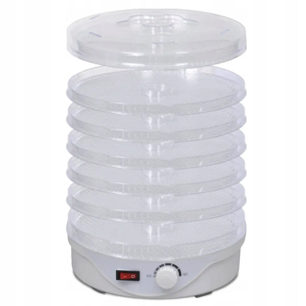 6-tray dehydrator, 250W, 23,5x21cm, transparent trays Dominant color white