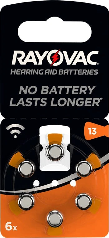 6 x 13 / pr48 rayovac acoustic special hearing aid batteries
