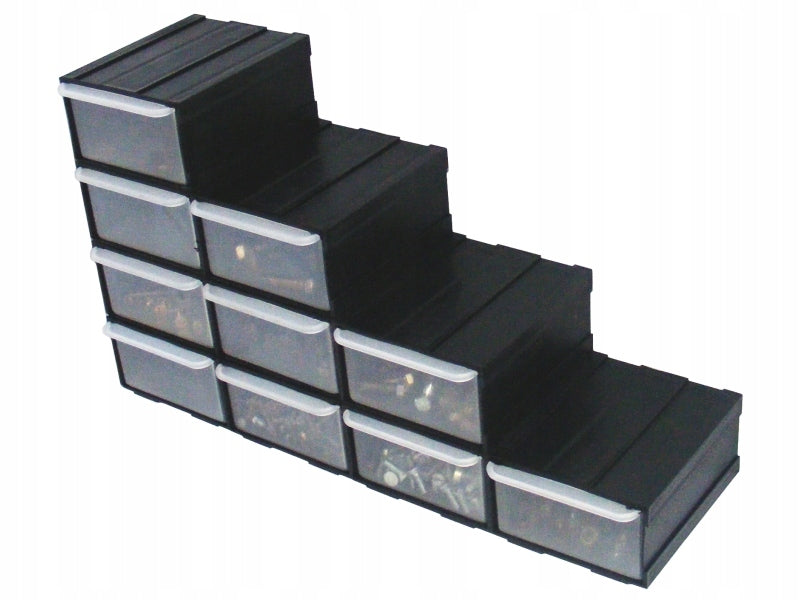 60 Pcs Drawer Containers Workshop Organizer Screw Rack Color black