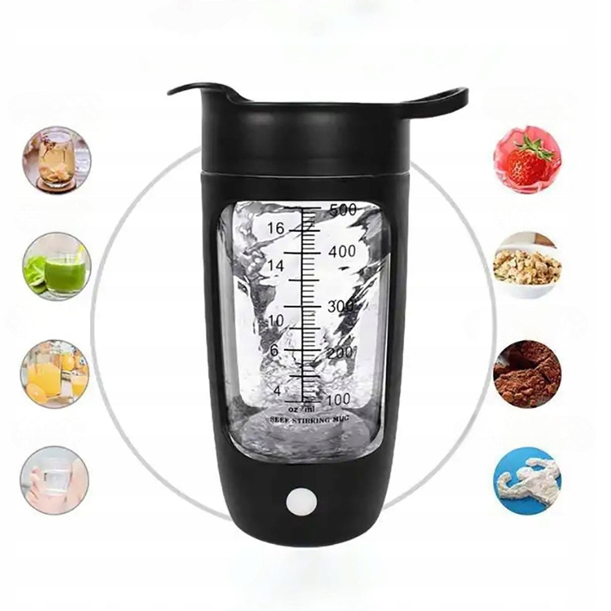 600ML SHAKER BLENDER FOR PROTEINS ELECTRIC MIXER FOR SHAKE USB 1200MAH Volume 600 ml