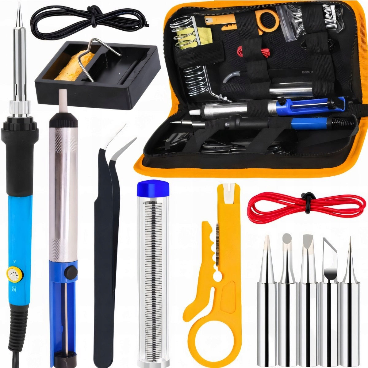 60W PRECISION SOLDERING IRON KIT + CASE SET EXTRACTOR STAND Packaging status original