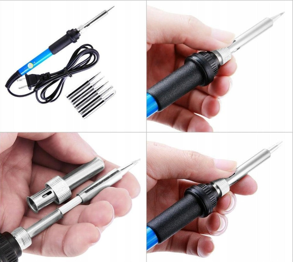 60W SOLDERING IRON KIT + CASE TIN STAND Model ZESTAW DO LUTOWANIA W ETUI