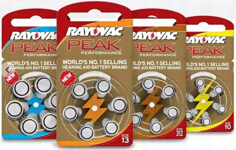 60x Hearing battery RAYOVAC PEAK PERFORMANCE 10 Packaging status original