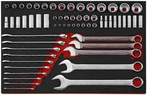 62-PIECE SET OF WRENCHES AND SOCKETS TTEAF62 TENG TOOLS