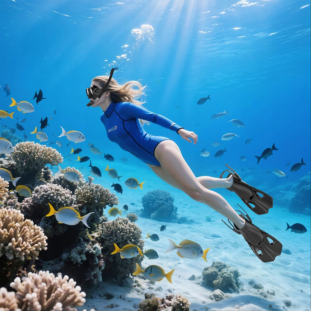 Nardymo kaukė ir snorkelis su pelekais, dydis L/XL