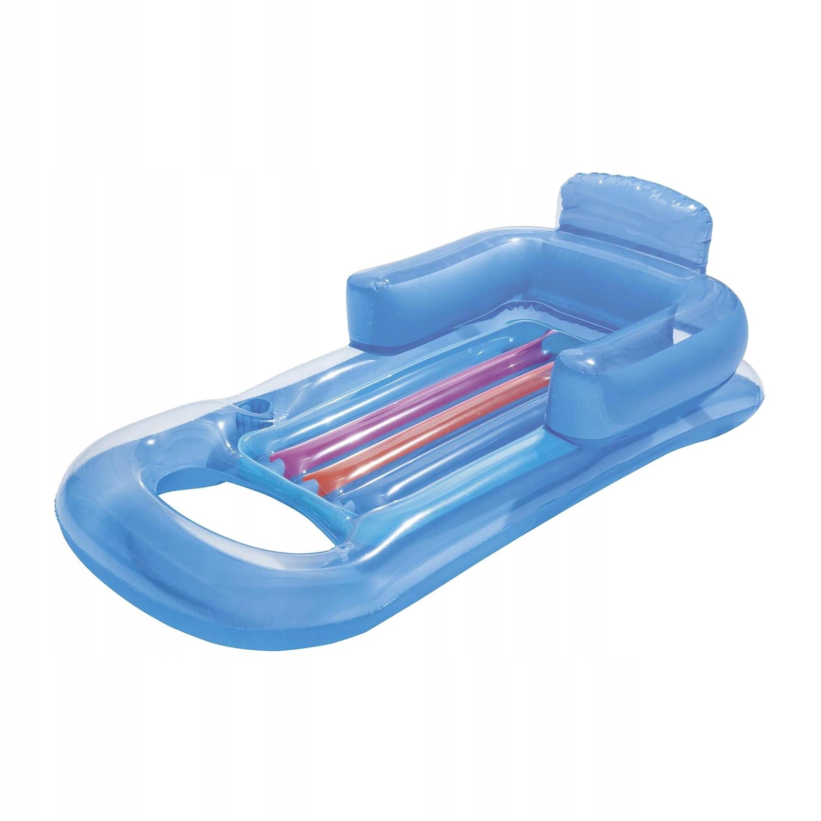 63.4" Inflatable Pool Bed Floating Recliner Swimming Pool Water Blue