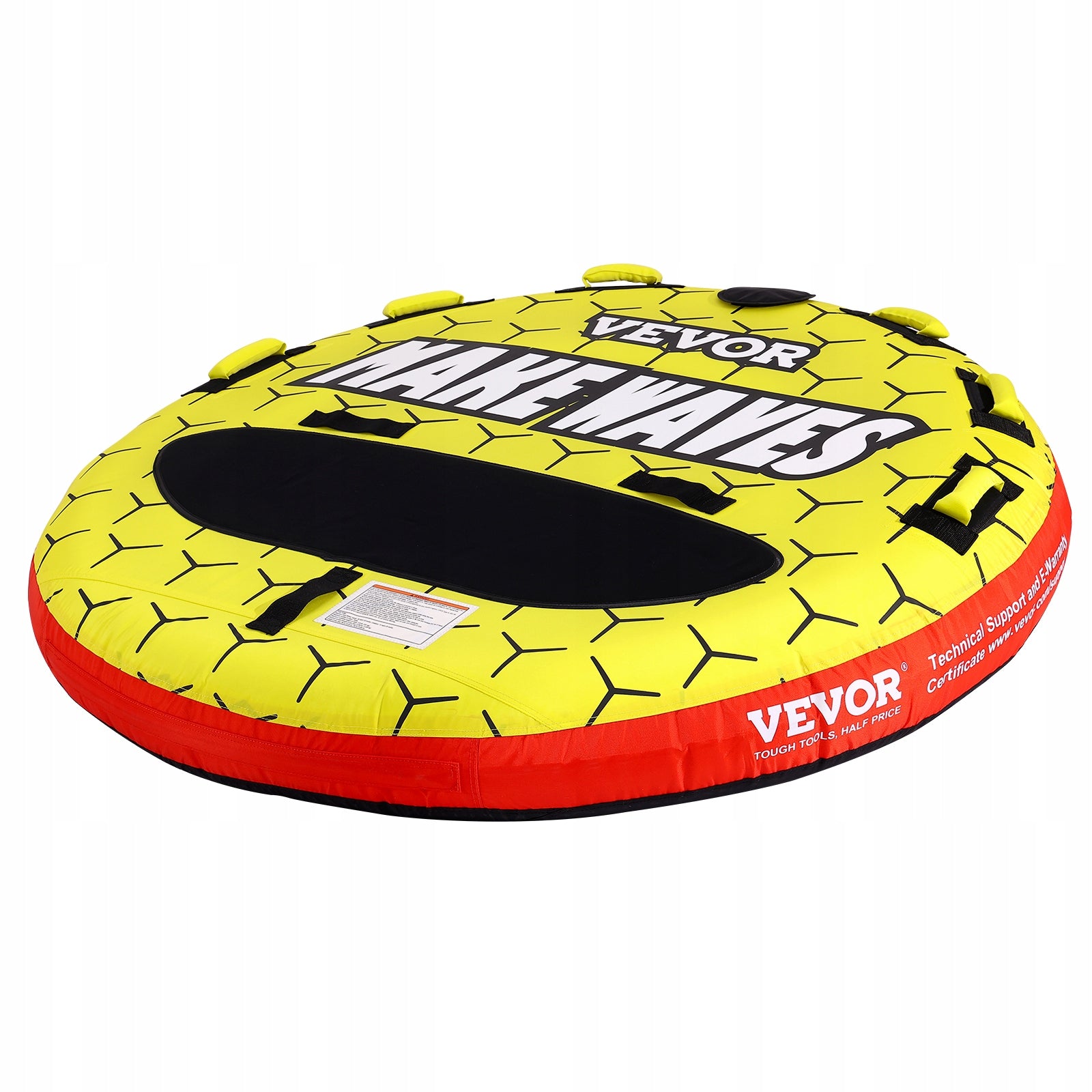 63" Towable Tube 1-3 Riders 510lbs Inflatable Boat Water Sport Nylon Cover Customs tariff code 40169500