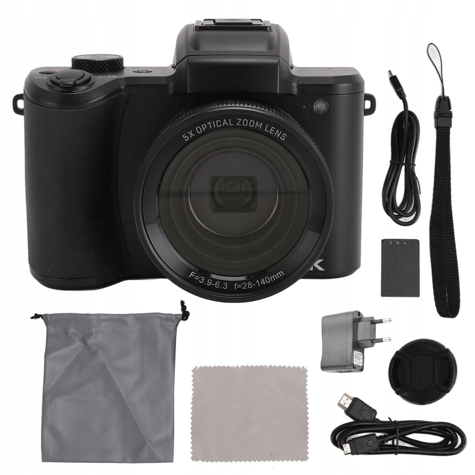 64 MP 5K Smart Digital Camera 5x Optical Zoom Front HY Brand no brand