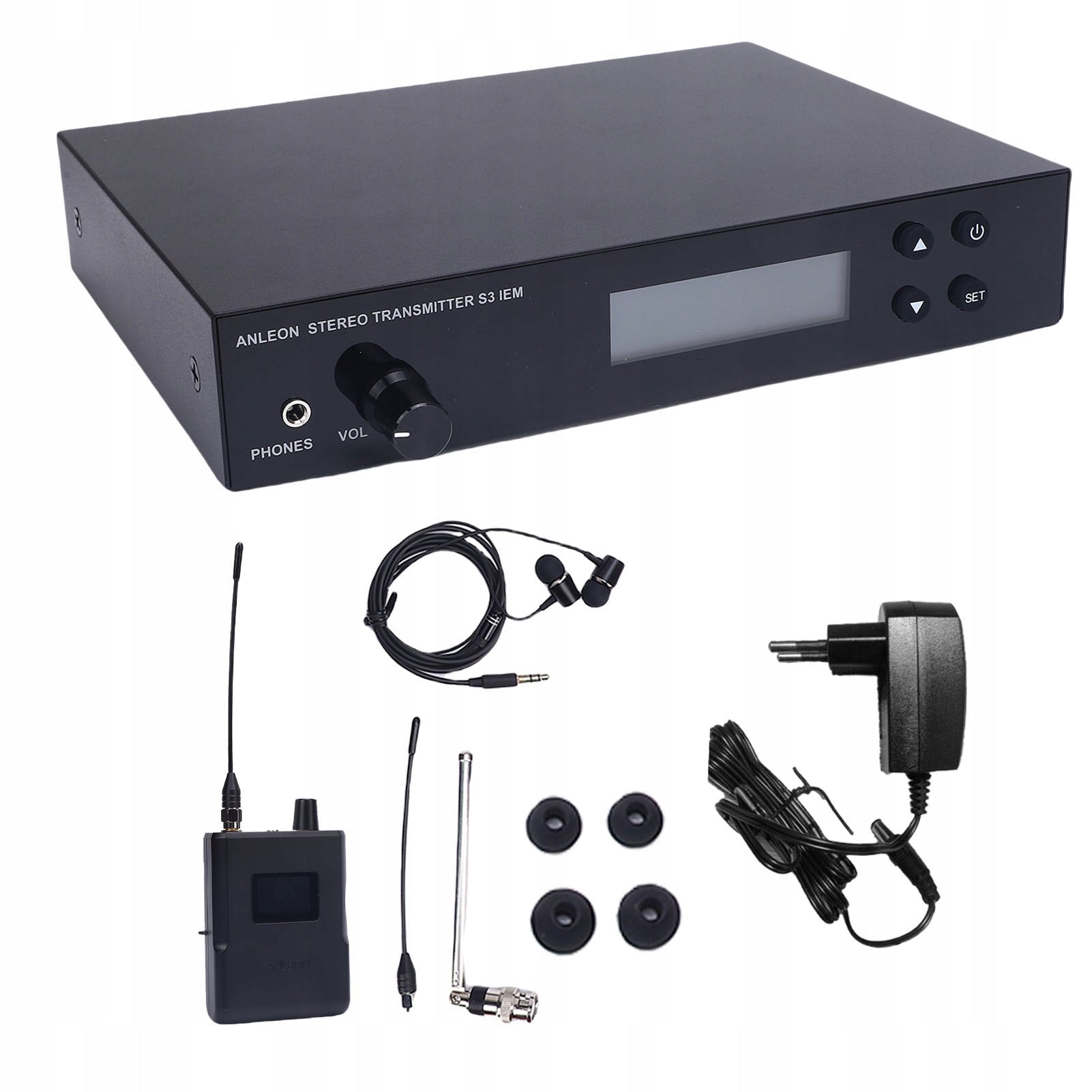 640-676MHz Wireless Ear Monitoring System with Transmitter and HO