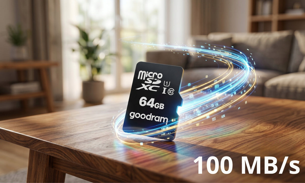 64GB MEMORY CARD FOR PHONE CAMERA 100MB/s MICRO SD GOODRAM + ADAPTER Manufacturer code GOODRAM KARTA PAMIĘCI 64 GB Z ADAPTEREM SD