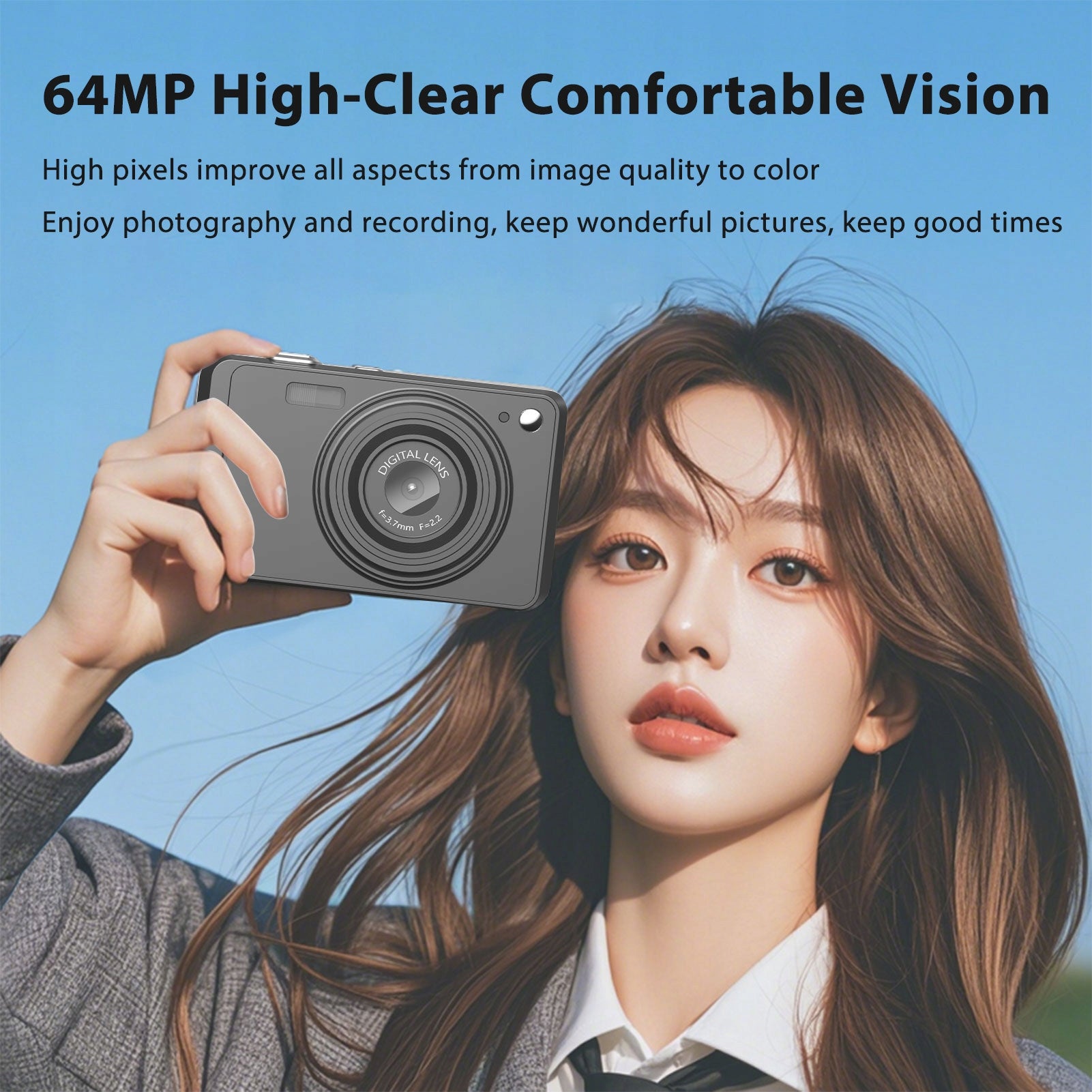 64MP 16x Zoom 4K Vilog Camera Digital Camera with 2,88\' Screen for XL Brand no brand