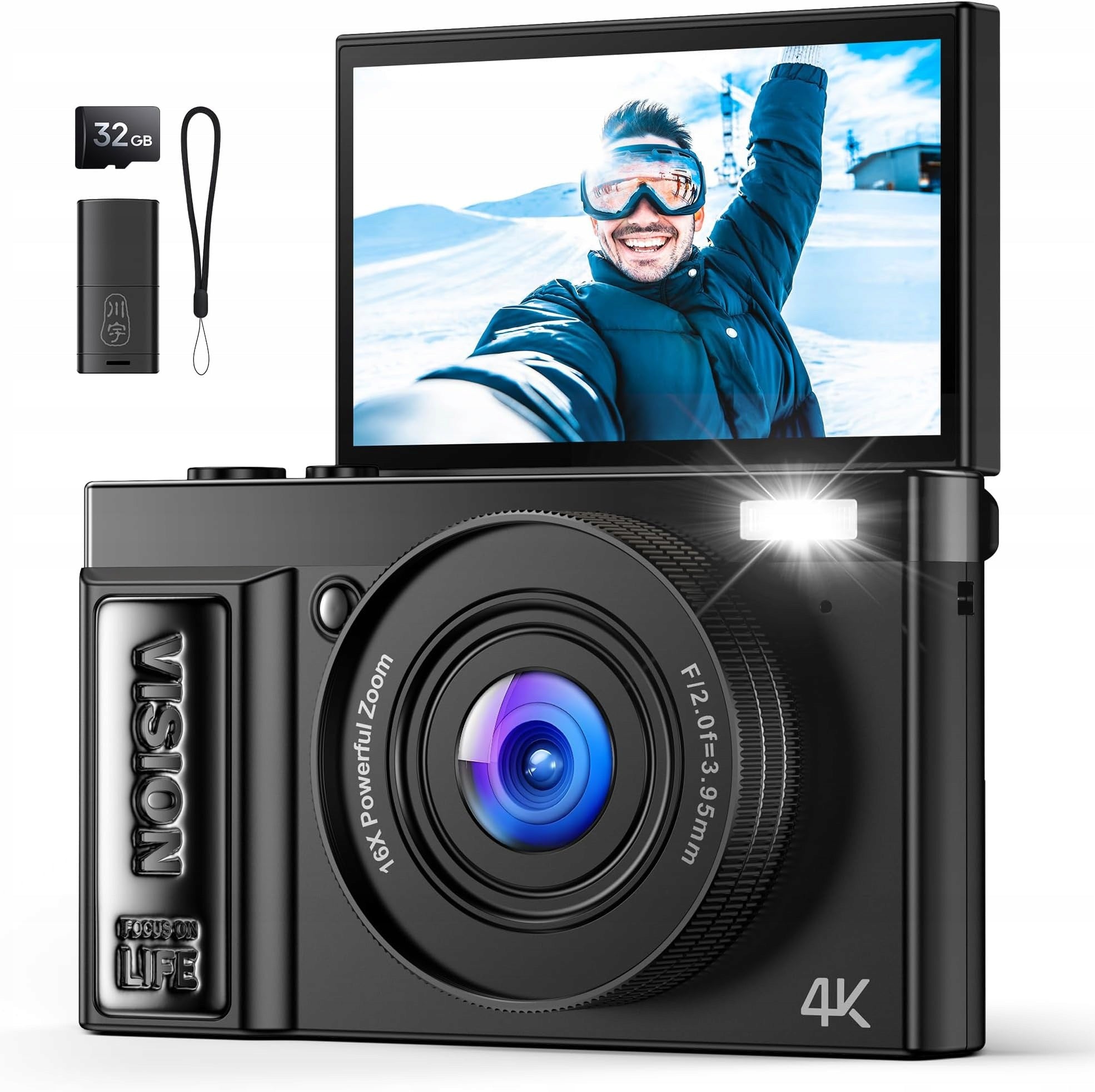 64MP 4K VLOG YOUTUBE CAMERA COMPACT DIGITAL CAMERA