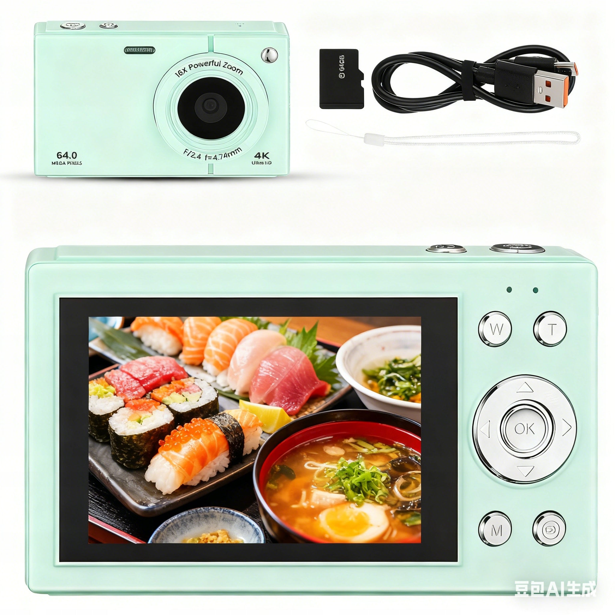 64MP 4K digital camera with autofocus, 18x zoom, 2.8" IPS screen + card Brand SUPVOX