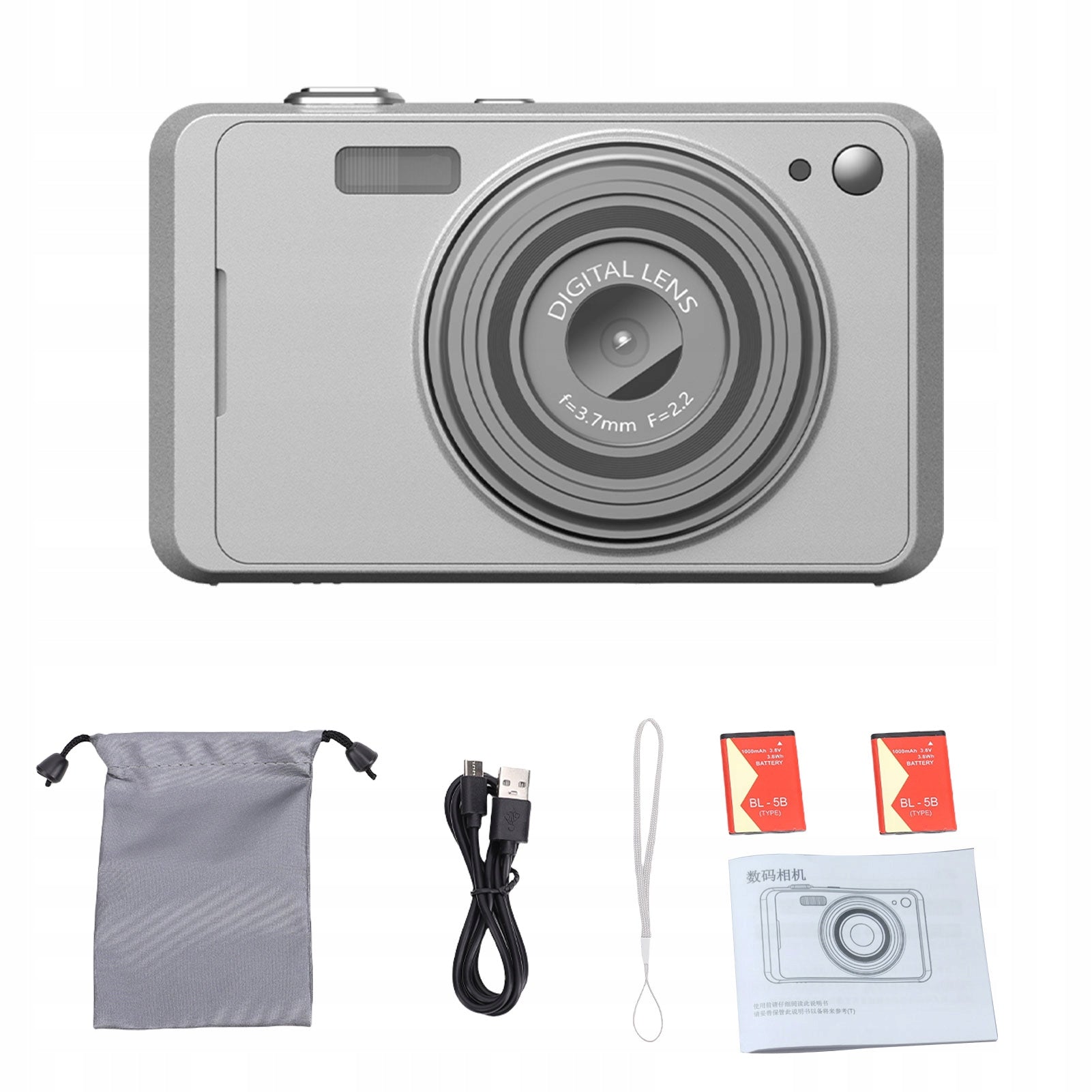64MP Digital Camera 16x Zoom 4K Vilog Camera with 2,88" Screen for 0N
