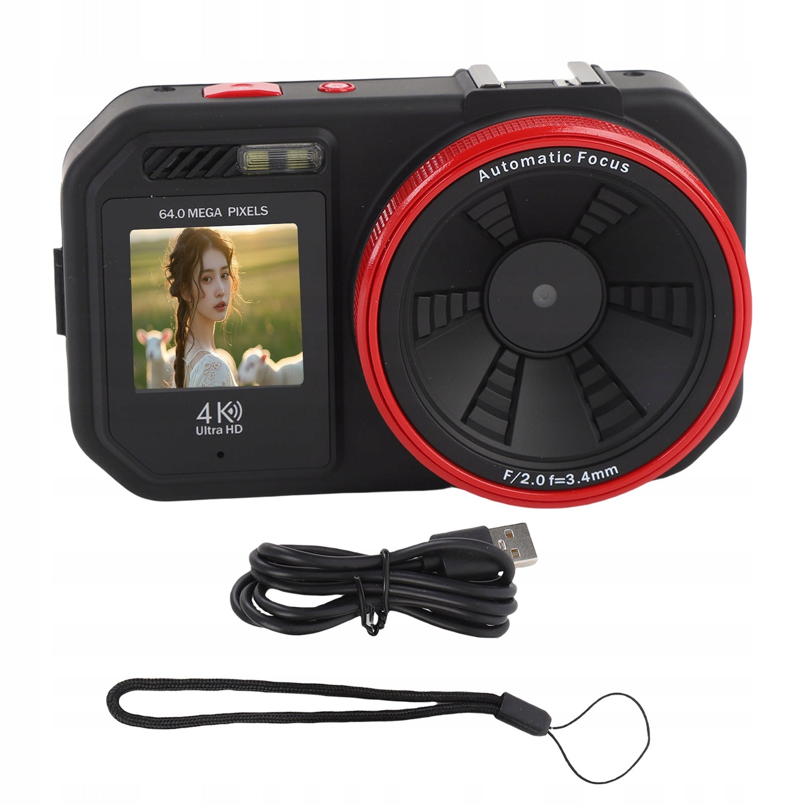 64MP Digital Camera High Resolution 2,8 Inch HD Screen 18x 2L Model 2507VJPF