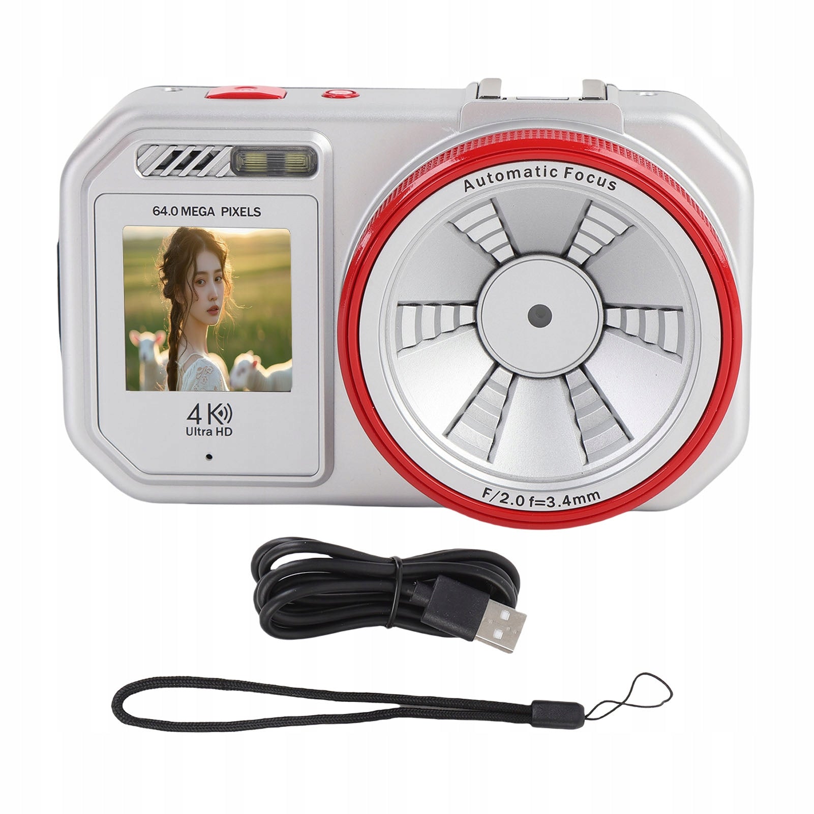 64MP Digital Camera High Resolution 2,8 Inch HD Screen 18x 6L