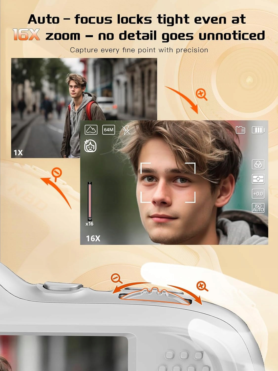 64MP Photo & 4K Video Digital Camera Vlog Camera x 16 Zoom Manufacturer code NBD-AU-K200