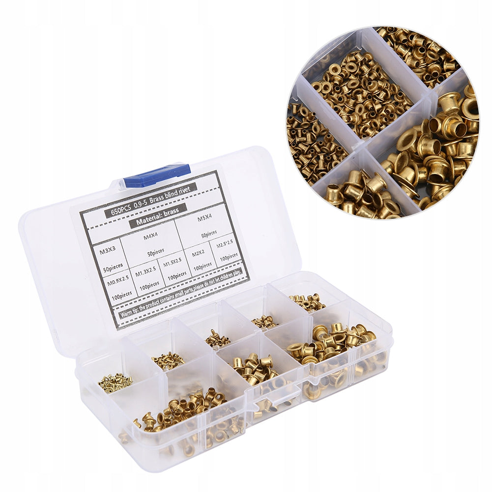 650xNITY EYELET RIVETS CORN HOLE METAL Packaging status original