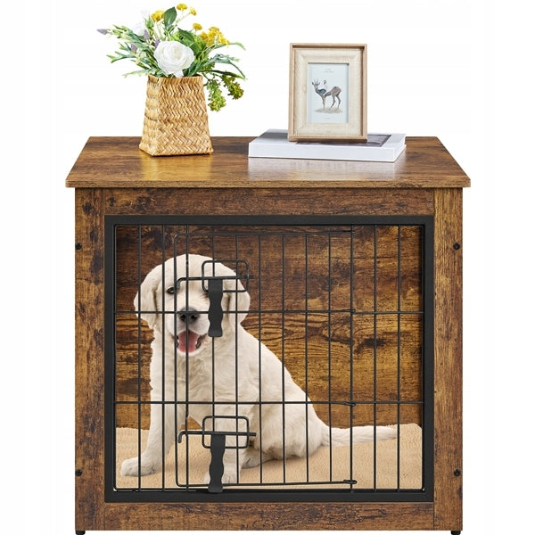 69cm Wide Dog Cage, For Small Dogs, Rustic Brown Color Brand Yaheetech