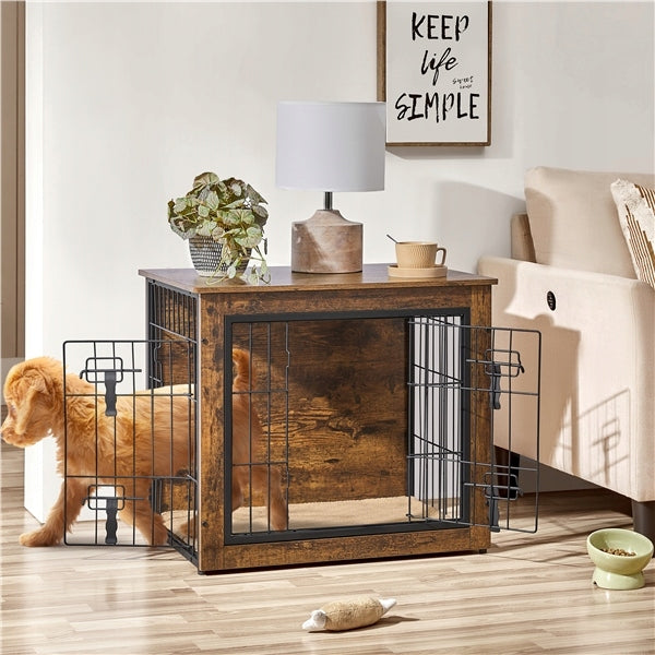 69cm Wide Dog Cage, For Small Dogs, Rustic Brown Color Length 69 cm
