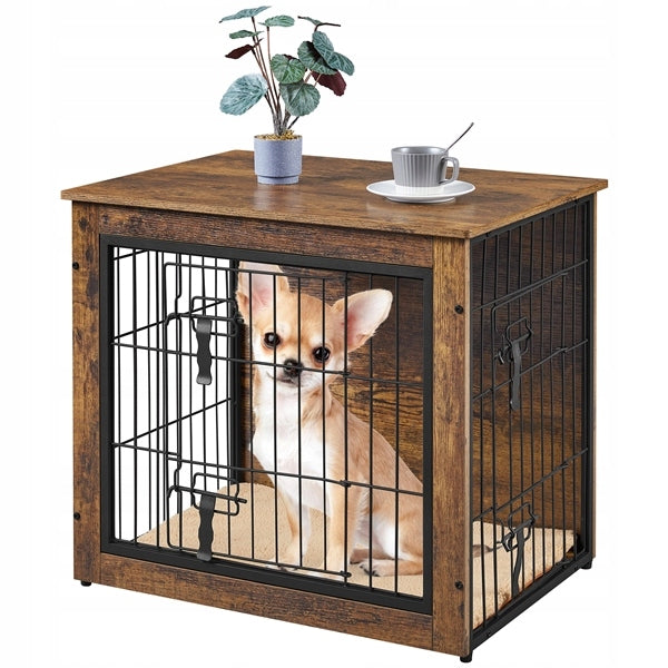 69cm Wide Dog Cage, For Small Dogs, Rustic Brown Color Packaging status original