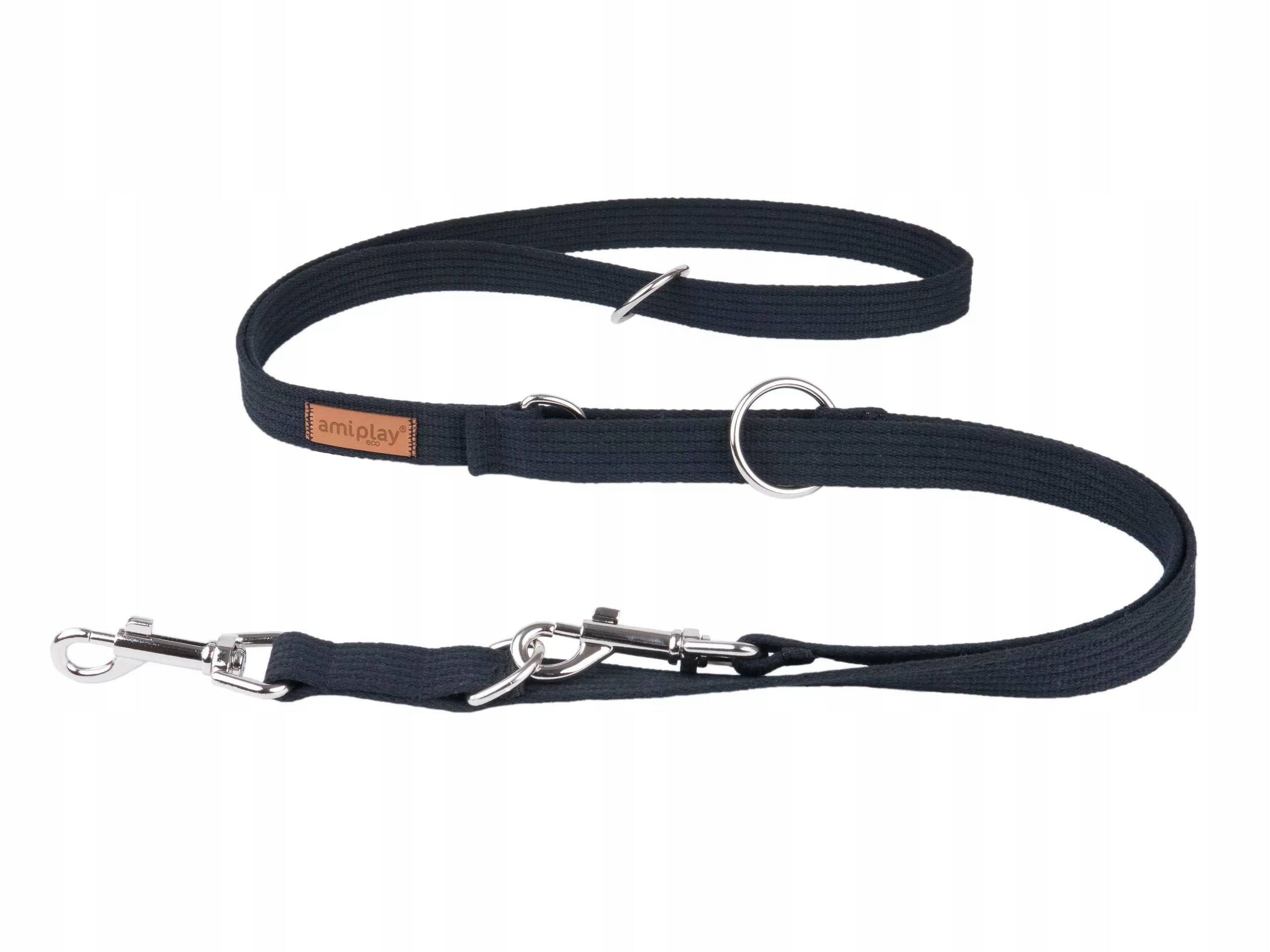 6IN1 AMIPLAY COTTON XL BLACK LEASH FOR DOG