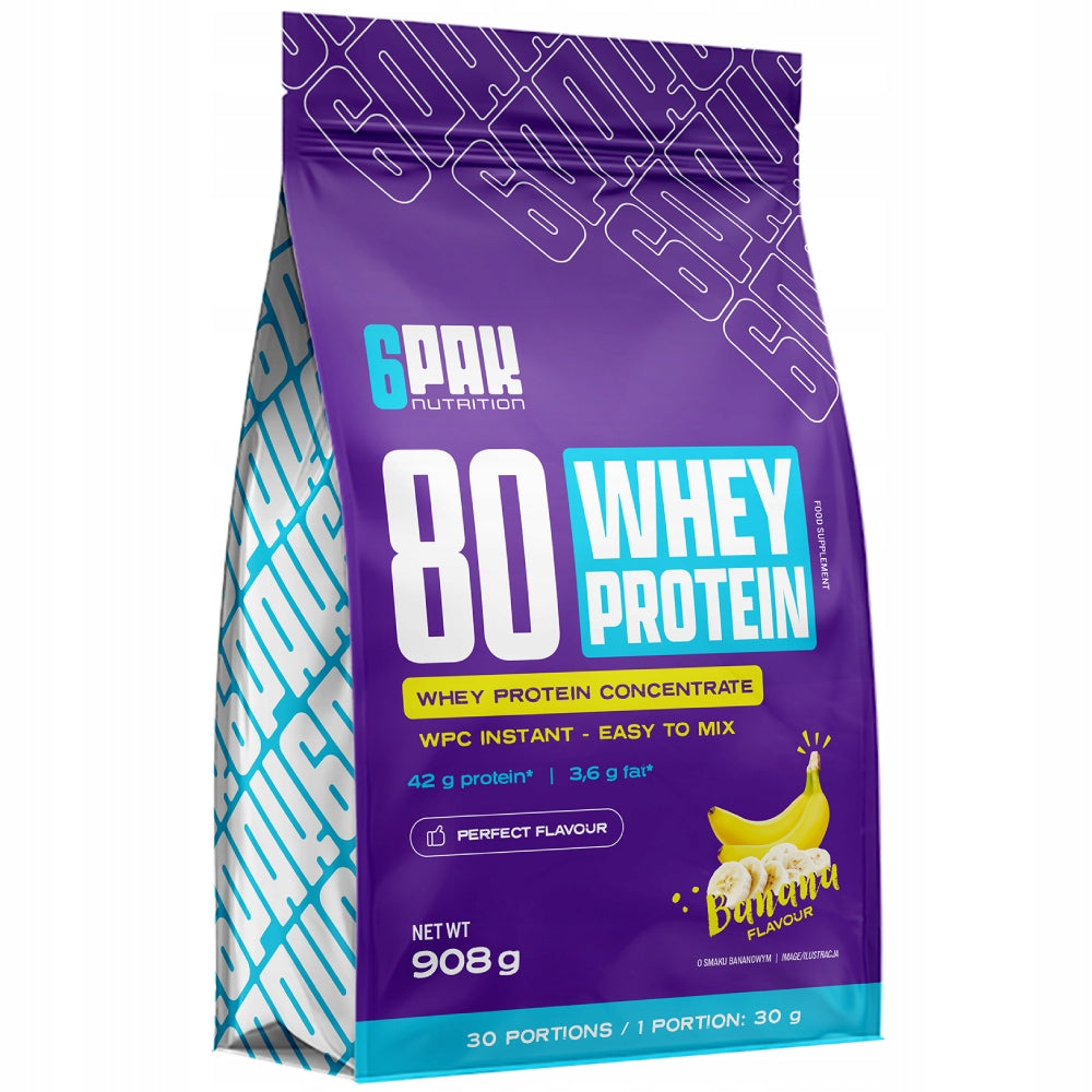 6PACK 80 WHEY PROTEIN 908G WPC INSTANT PROTEIN MASS