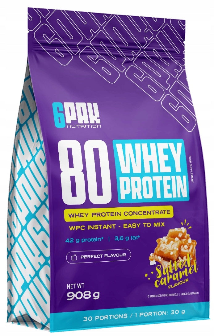 6PAK 80 WHEY PROTEIN 908g WPC 80 WHEY PROTEIN