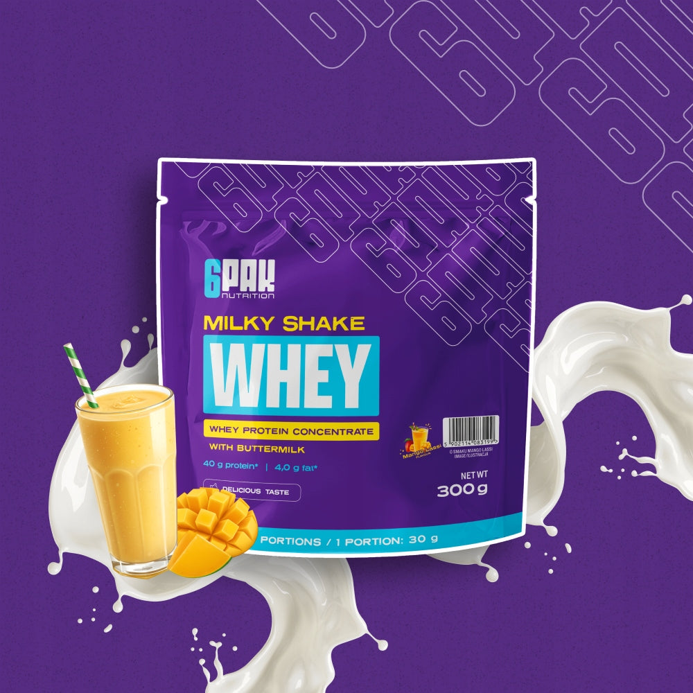 6PAK NUTRITION MILKY SHAKE WHEY 300g Protein Conditioner WPC Whey Protein Packaging status original