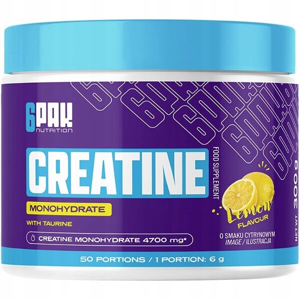 6PAK Nutrition Creatine Monohydrate 300g creatine monohydrate - lemon