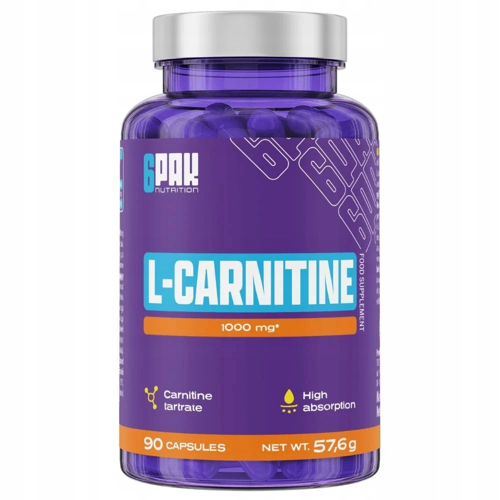 6PAK Nutrition Natural Vegan L-Carnitine Capsules 90 Pack