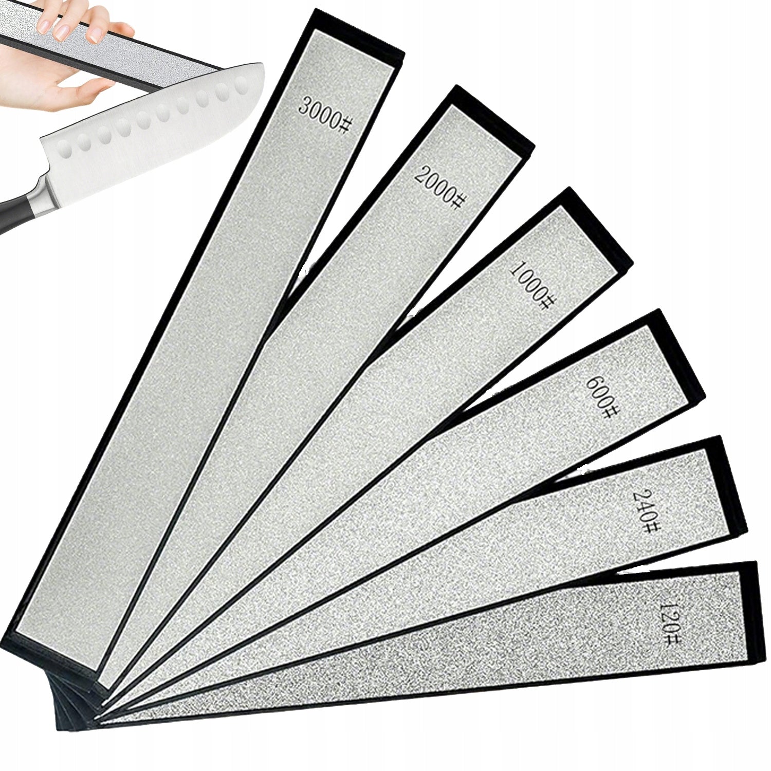 6PCS DIAMOND SHARPENER DIAMOND STONES -120/240/600/1000/2000/3000 Manufacturer code 6953133270465